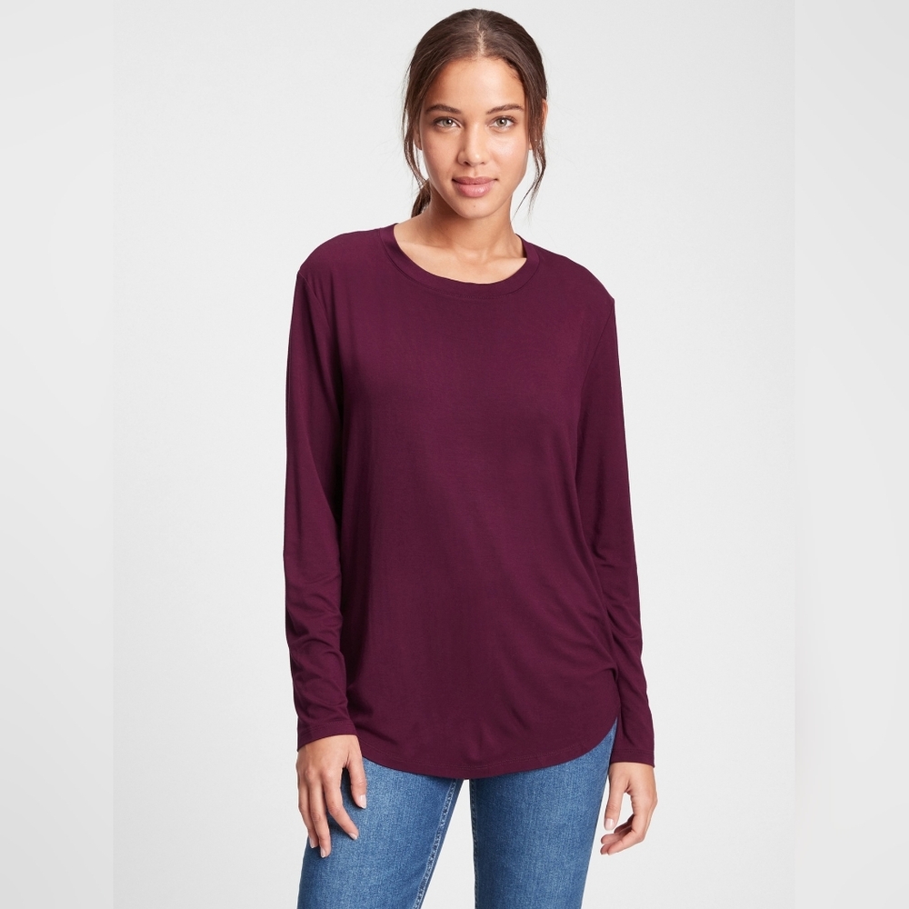 Mudd Women's Long Sleeve Top - Deep Purple